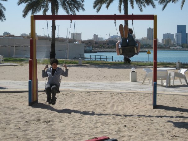 in the grounds of the Marriott, Doha